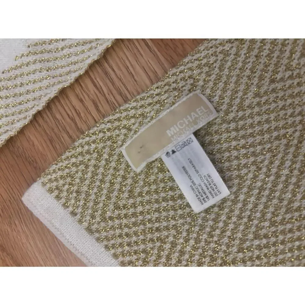 Michael Kors Gold & White Scarf